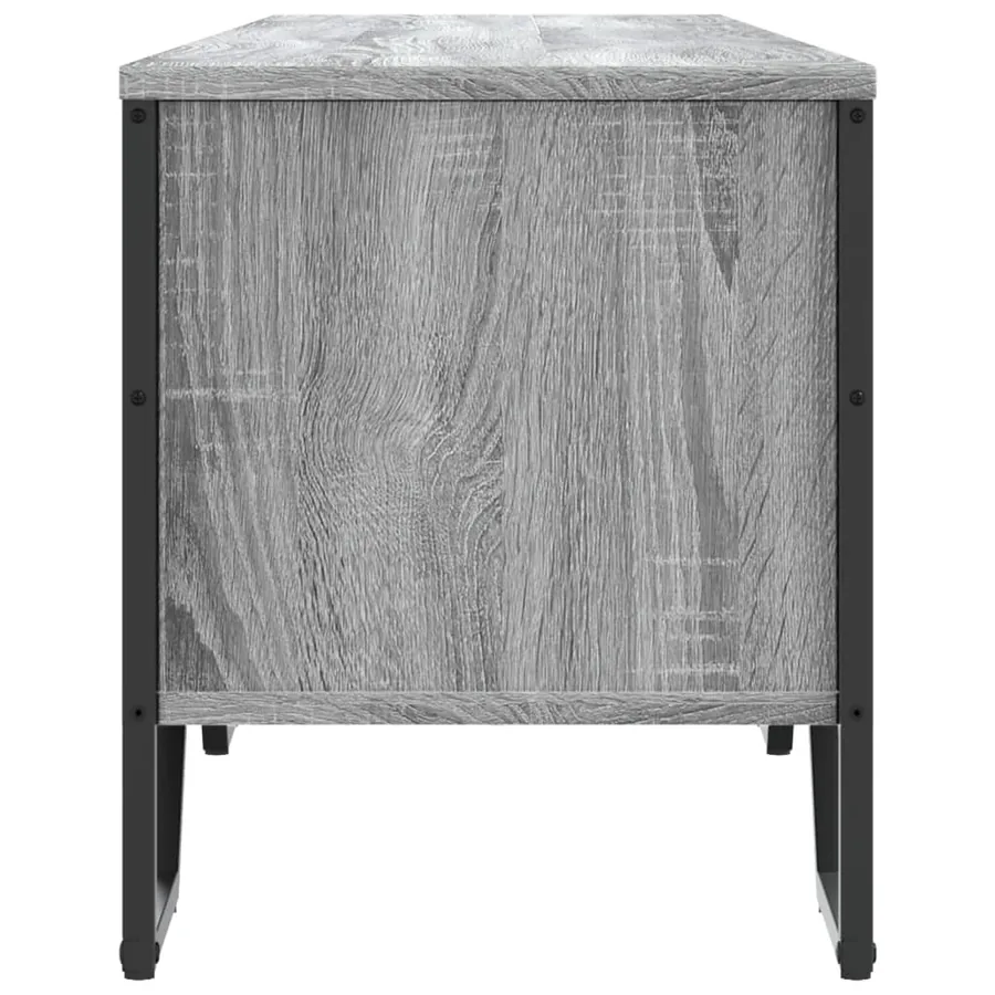 Meuble TV sonoma gris 180x34x41 cm bois d'ingénierie - 5