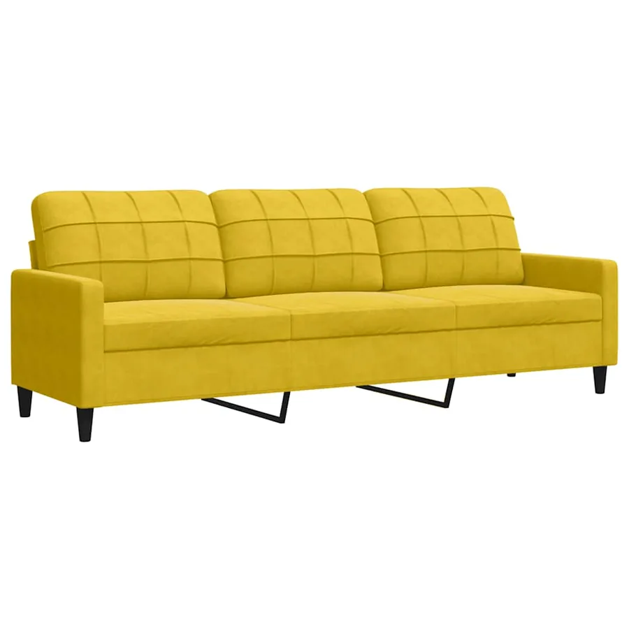 Ensemble de canapés 3 pcs avec coussins et traversins velours - 4