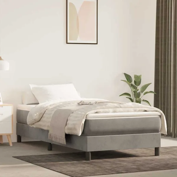 Matelas à ressorts ensachés 90 x 210 cm Gris clair
