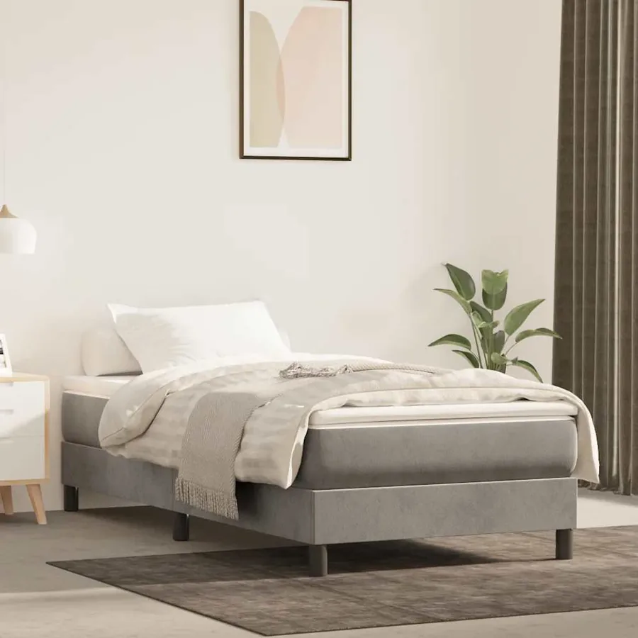 Matelas à ressorts ensachés 100 x 210 cm Gris clair