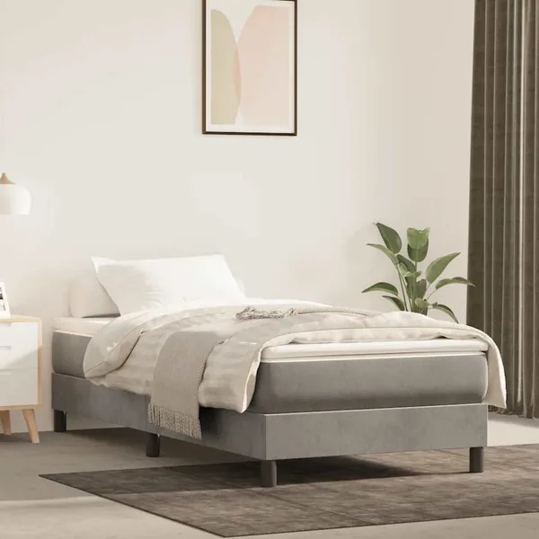 Matelas à ressorts ensachés 100 x 210 cm Gris clair