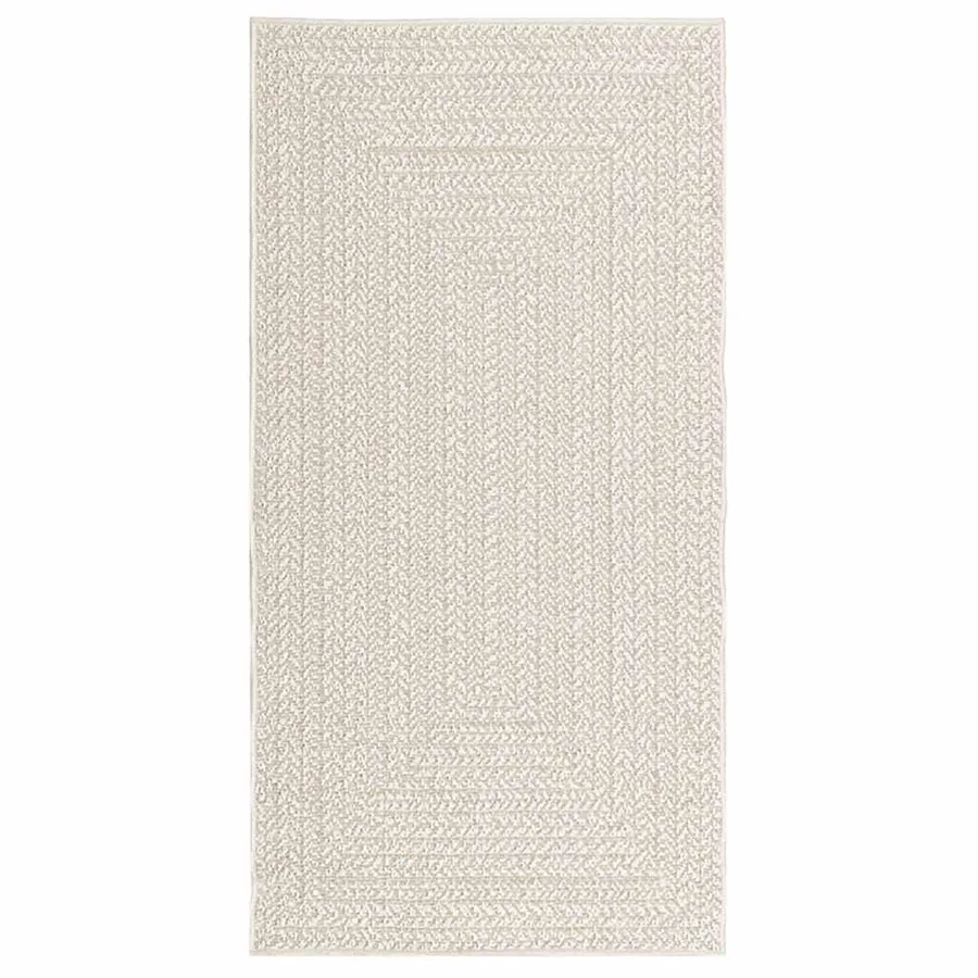 Tapis ZIZUR crème 80x150 cm aspect de jute intérieur extérieur - 3