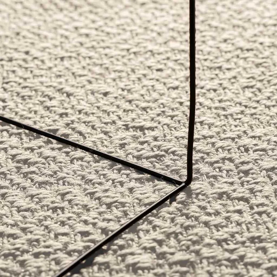 Tapis ZIZUR crème 80x150 cm aspect de jute intérieur extérieur - 4