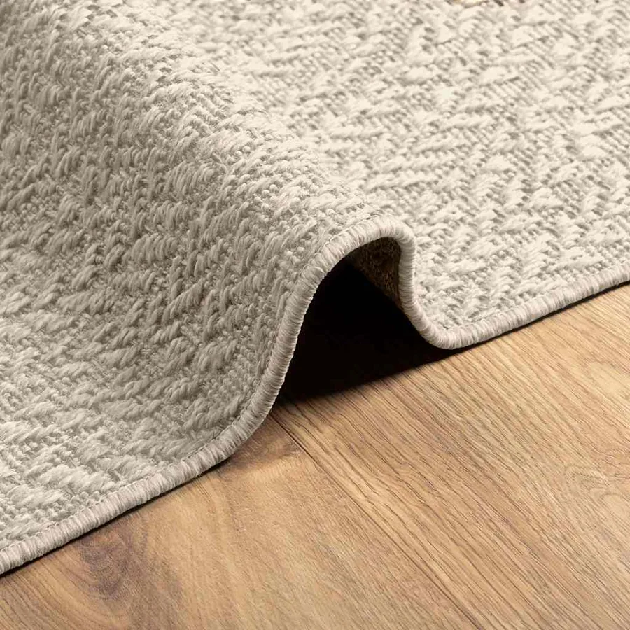 Tapis ZIZUR crème 80x200 cm aspect de jute intérieur extérieur - 6