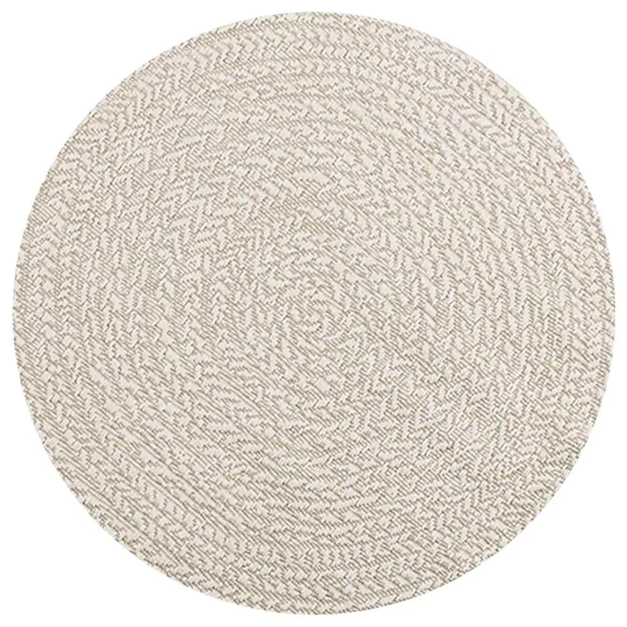 Tapis ZIZUR crème Ø 90 cm aspect de jute intérieur et extérieur - 3