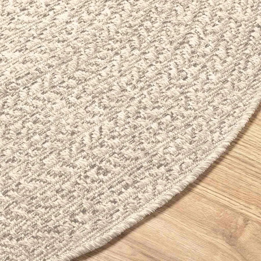 Tapis ZIZUR crème Ø 90 cm aspect de jute intérieur et extérieur - 8