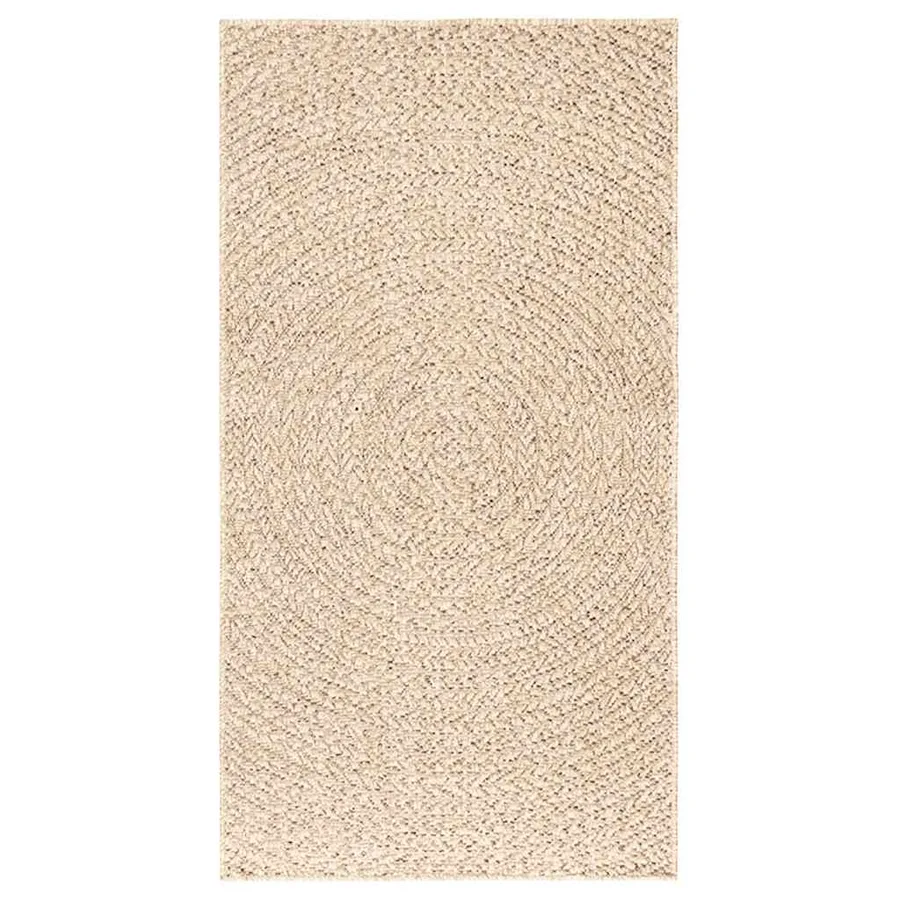 Tapis ZIZUR beige 80x150 cm aspect de jute intérieur extérieur - 2