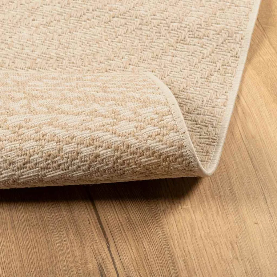 Tapis ZIZUR beige 80x150 cm aspect de jute intérieur extérieur - 5