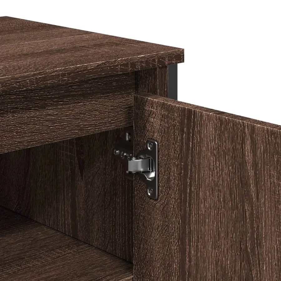 Armoire lavabo de salle de bain chêne marron 91x35x60 cm - 7
