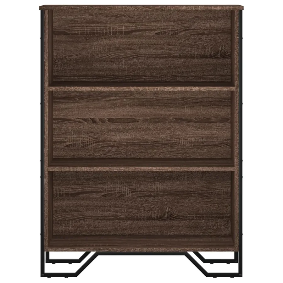 Bibliothèque chêne marron 80x31x106 cm bois d'ingénierie - 4