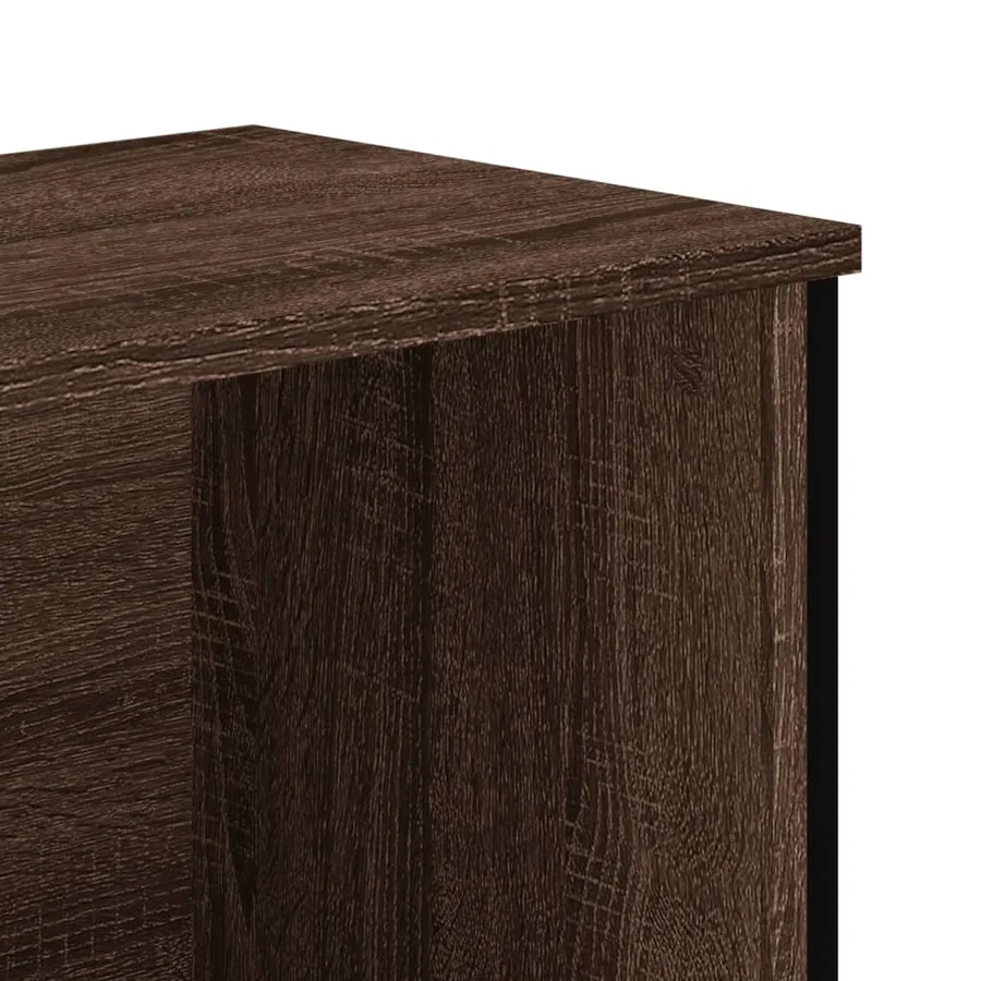 Bibliothèque chêne marron 80x31x106 cm bois d'ingénierie - 7