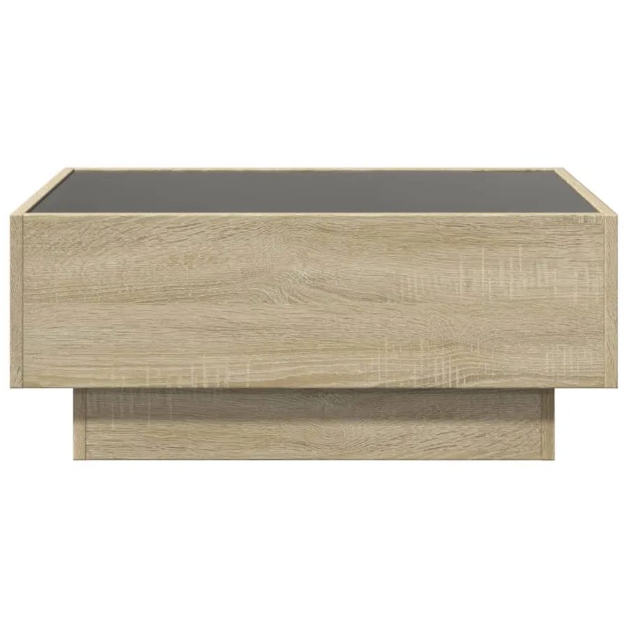 Table basse avec LED chêne sonoma 70x50x30 cm bois d'ingénierie - 6