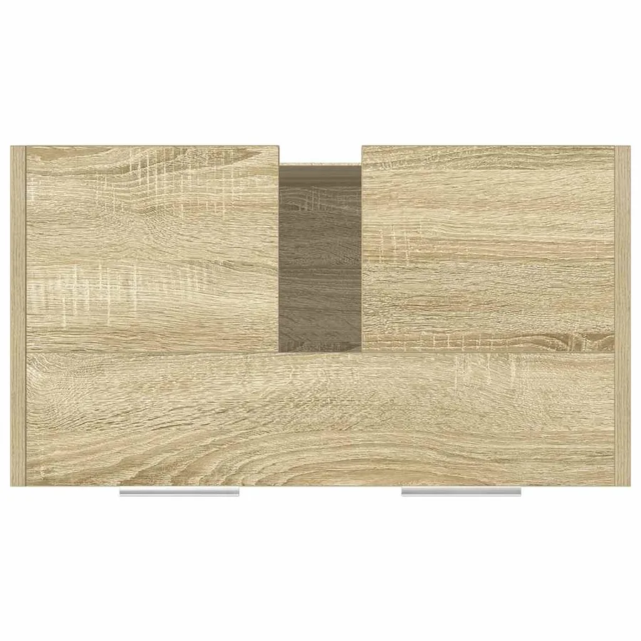 Armoire lavabo de salle de bain chêne sonoma 60x33x60 cm - 8