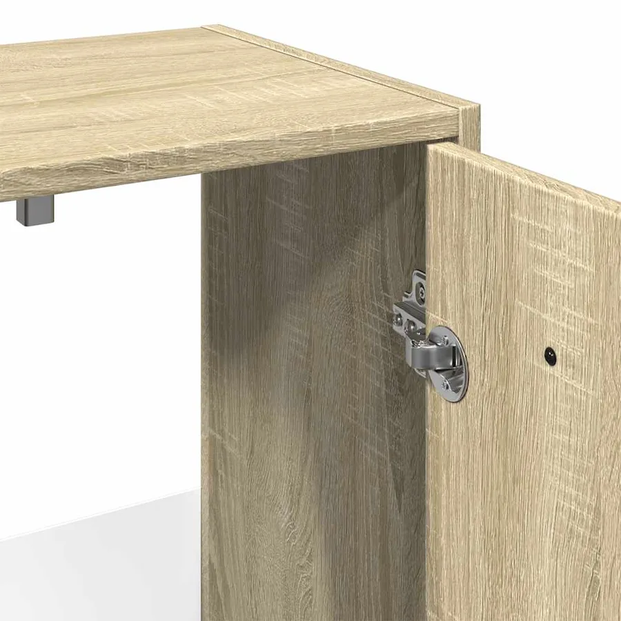 Armoire lavabo de salle de bain chêne sonoma 60x33x60 cm - 9
