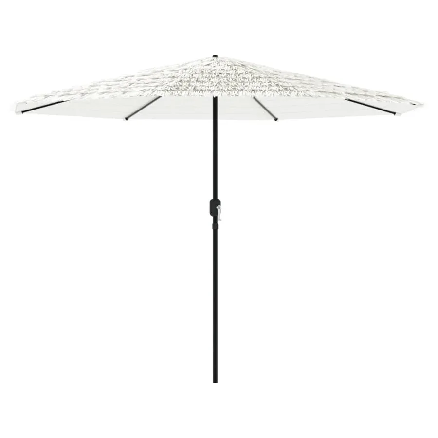 Parasol de jardin avec mât en acier blanc 324x324x247 cm - 2
