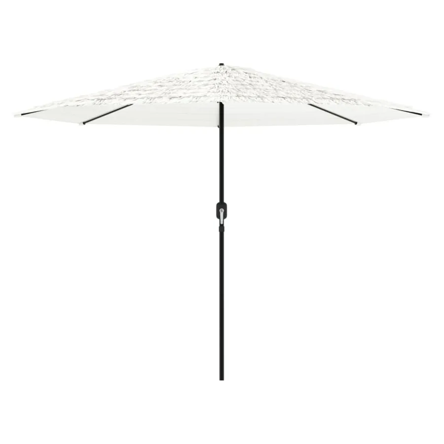 Parasol de jardin avec mât en acier blanc 324x324x247 cm - 3