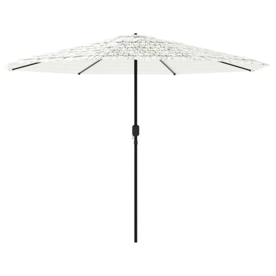Parasol de jardin avec mât en acier blanc 324x324x247 cm - 5