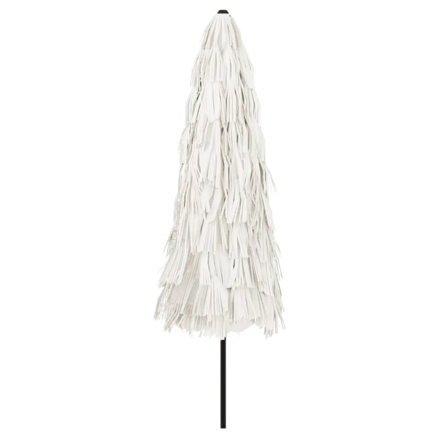 Parasol de jardin avec mât en acier blanc 324x324x247 cm - 6