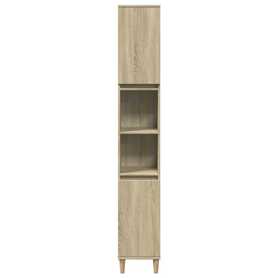 Ensemble de meubles de salle de bain 3 pcs chêne sonoma - 5