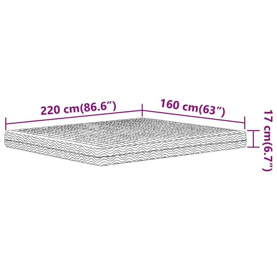 Matelas en mousse blanc 160x220 cm dureté H2 H3 - 9