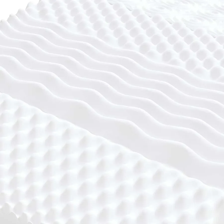 Matelas en mousse blanc 90x220 cm 7 zones dureté 20 ILD - 5