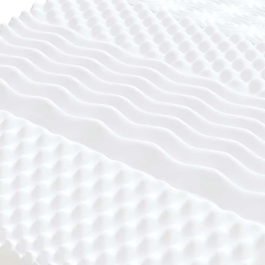 Matelas en mousse blanc 120x220 cm 7 zones dureté 20 ILD - 5