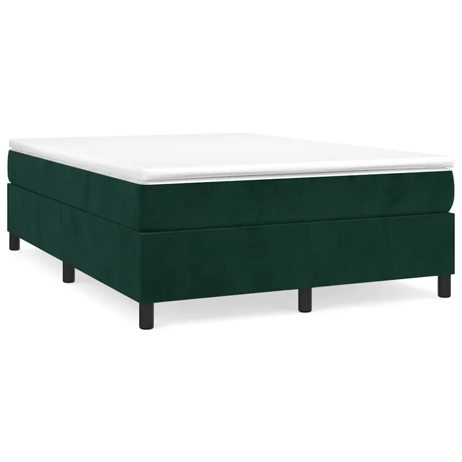 Sommier à lattes de lit et matelas Vert foncé 140x190cm Velours - 2