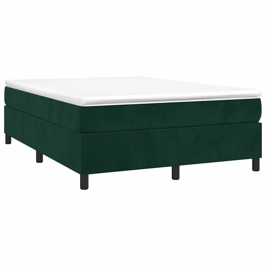 Sommier à lattes de lit et matelas Vert foncé 140x190cm Velours - 3