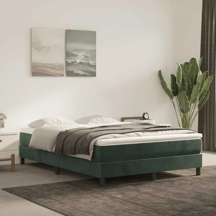 Matelas à ressorts ensachés 140 x 210 cm Vert foncé