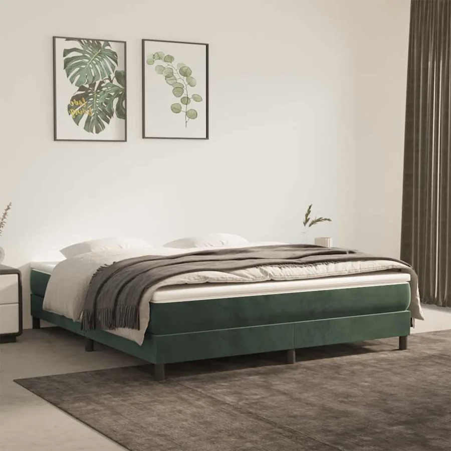 Matelas à ressorts ensachés 160 x 210 cm Vert foncé