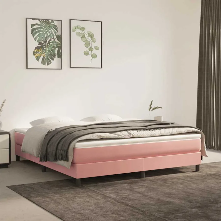 Matelas à ressorts ensachés 160 x 210 cm Rose