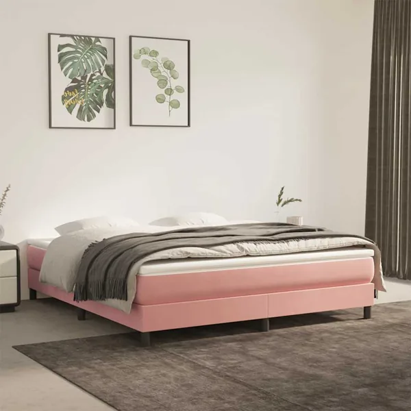 Matelas à ressorts ensachés 160 x 210 cm Rose