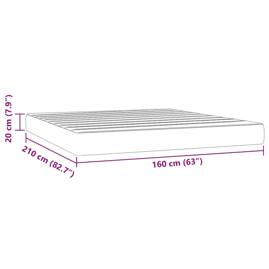 Matelas à ressorts ensachés 160 x 210 cm Rose - 7