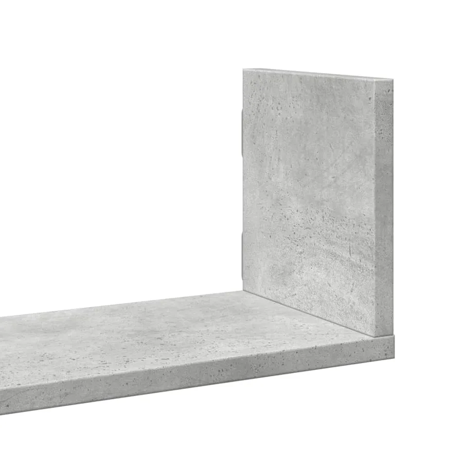 Étagères murales 3 pcs gris béton 58x18x18 cm bois d'ingénierie - 7