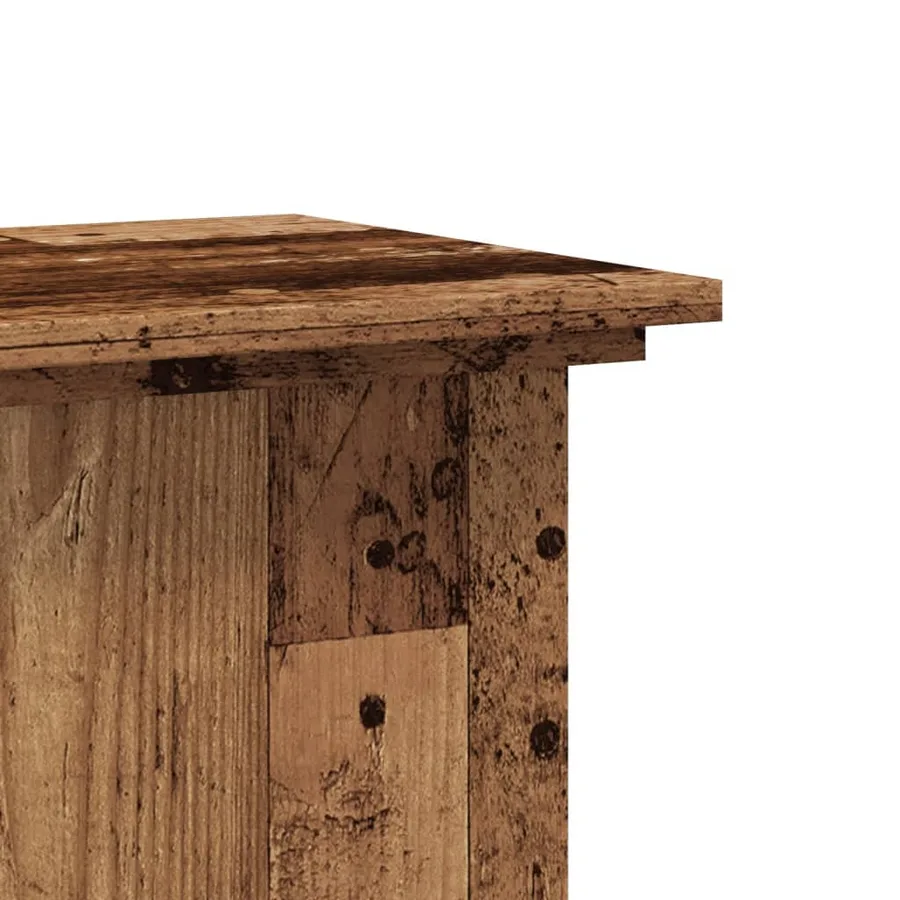 Support pour plantes vieux bois 33x33x60 cm bois d'ingénierie - 6