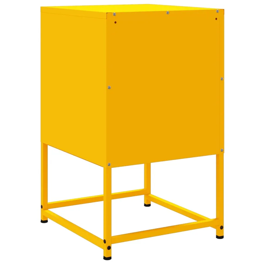 Tables de chevet 2 pcs jaune moutarde 36x39x60,5 cm acier - 8