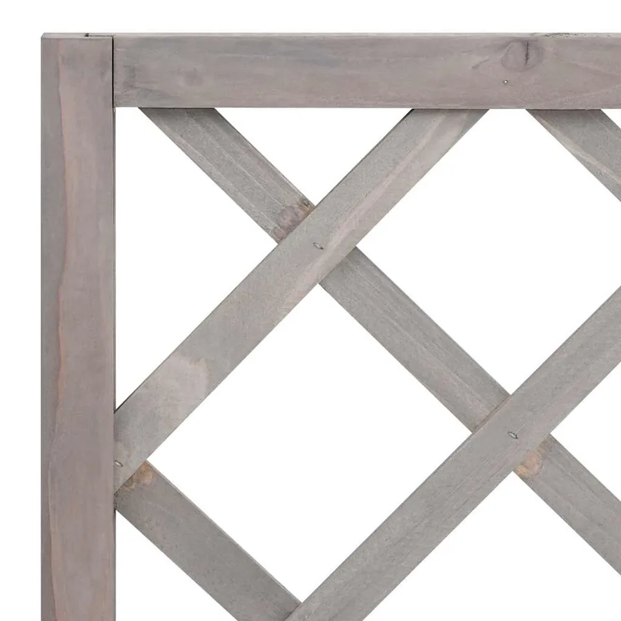 Jardinière à treillis de jardin Gris 70x30x135 cm Bois de sapin - 5