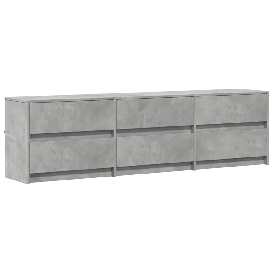 Meuble TV avec LED gris béton 180x34x50 cm bois d'ingénierie - 5