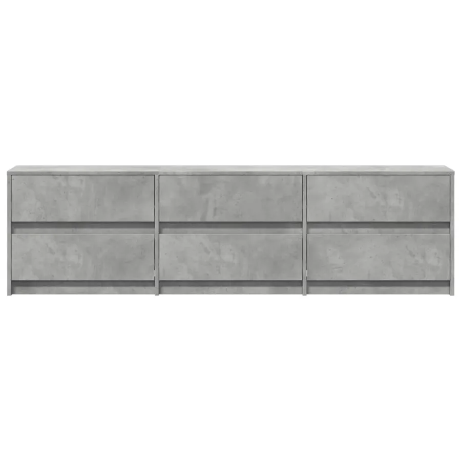 Meuble TV avec LED gris béton 180x34x50 cm bois d'ingénierie - 7