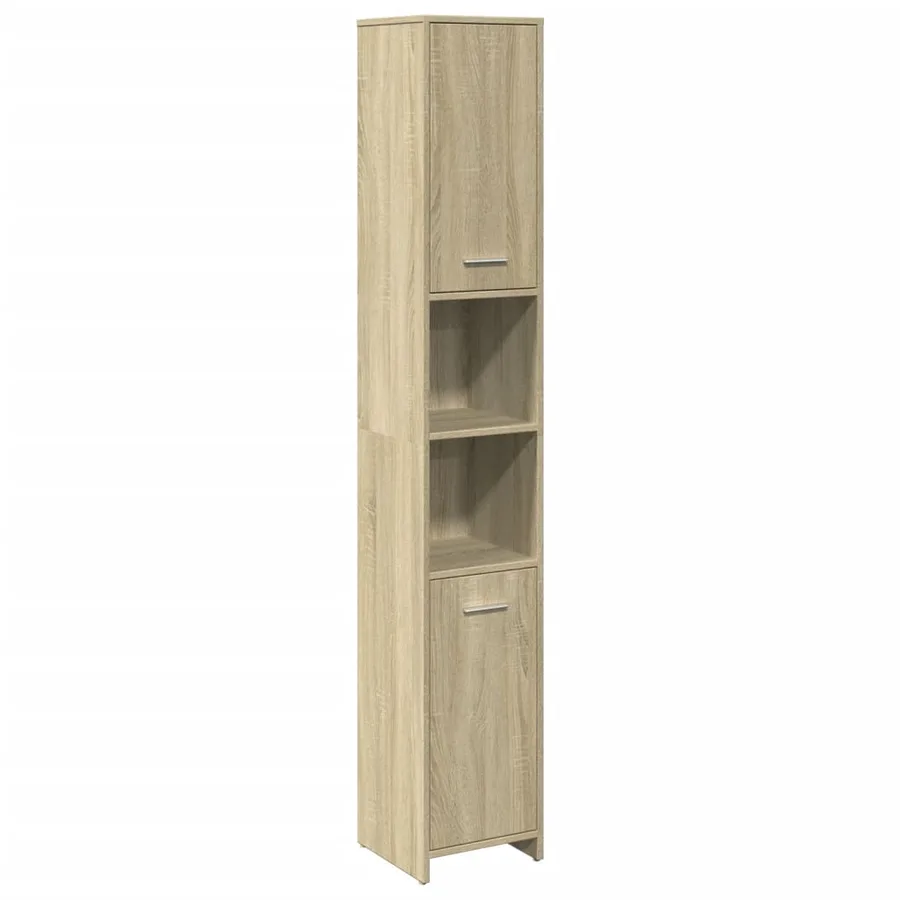 Ensemble de meubles de salle de bain 4 pcs chêne sonoma - 6