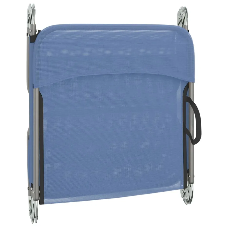 Chaises longues pliables lot de 2 noir textilène et acier - 104
