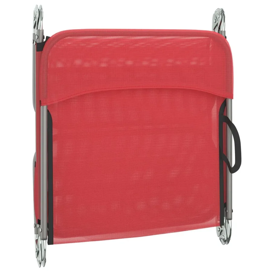 Chaises longues pliables lot de 2 noir textilène et acier - 116