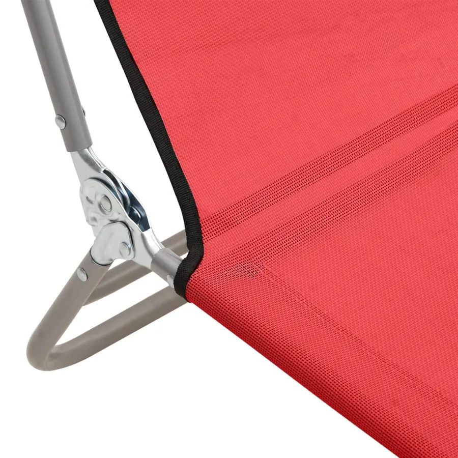 Chaises longues pliables lot de 2 noir textilène et acier - 118