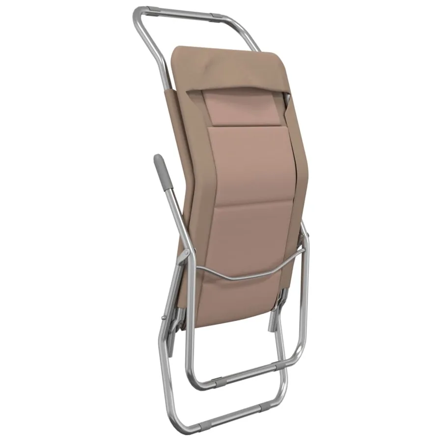 Chaises longues pliables lot de 2 noir textilène et acier - 19