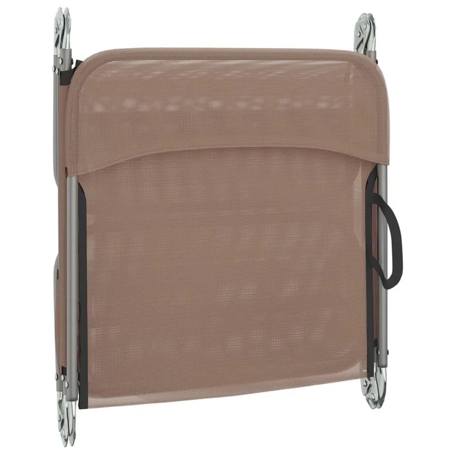 Chaises longues pliables lot de 2 noir textilène et acier - 56