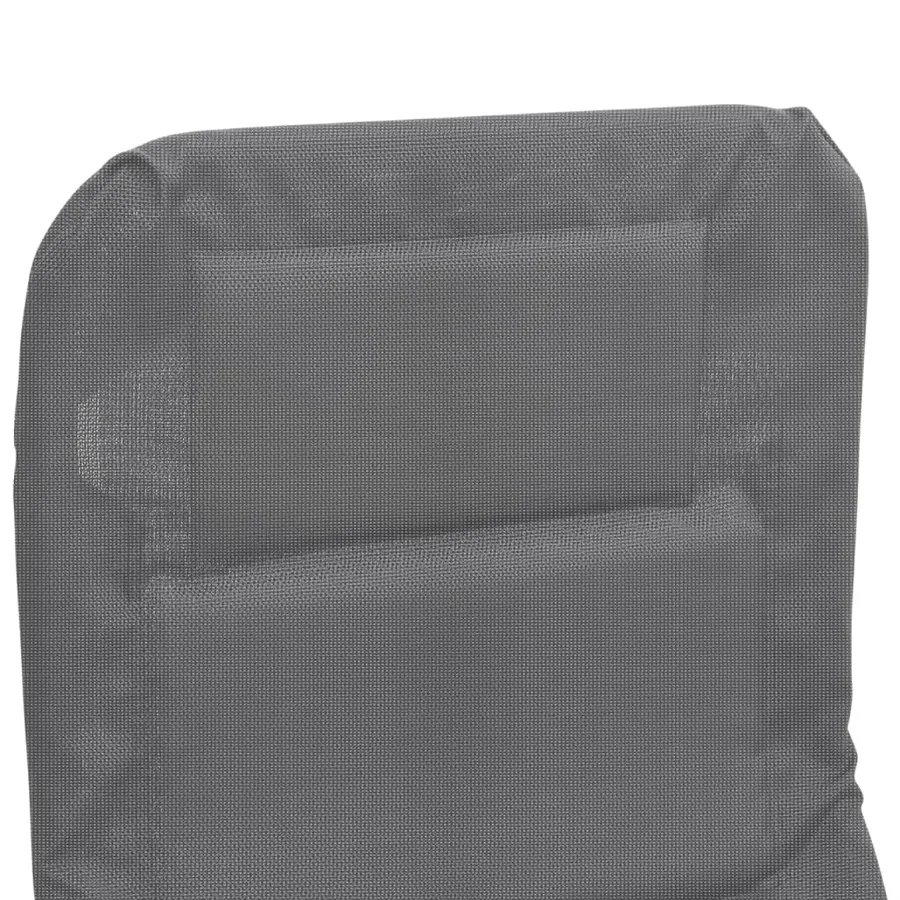 Chaises longues pliables lot de 2 noir textilène et acier - 69