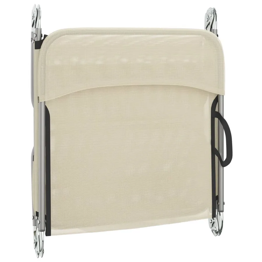 Chaises longues pliables lot de 2 noir textilène et acier - 80