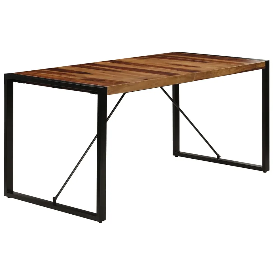 Table de salle à manger 160x80x75 cm Bois de Sesham massif