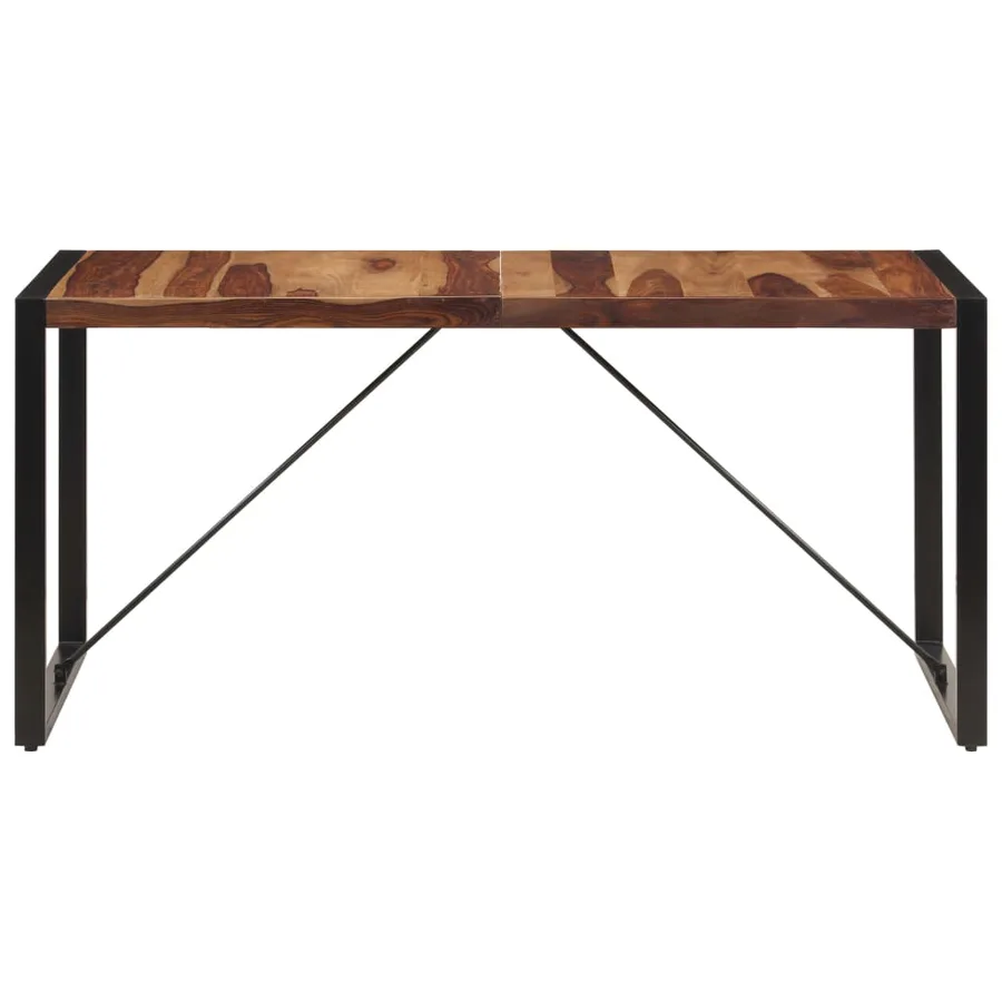Table de salle à manger 160x80x75 cm Bois de Sesham massif - 3