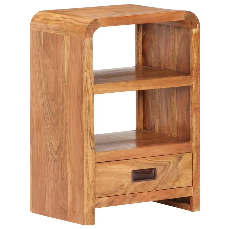 Table de chevet 40x30x60 cm Bois acacia massif et finition miel - 10